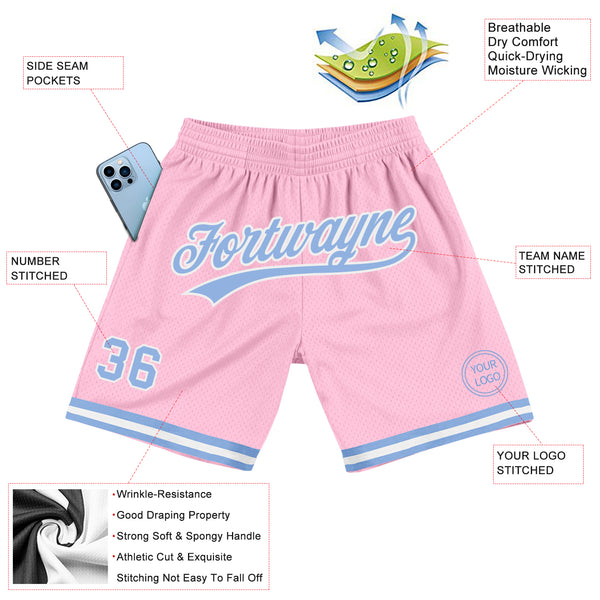 Sale Build White Basketball Authentic Light Blue Throwback Shorts Kelly  Green – CustomJerseysPro