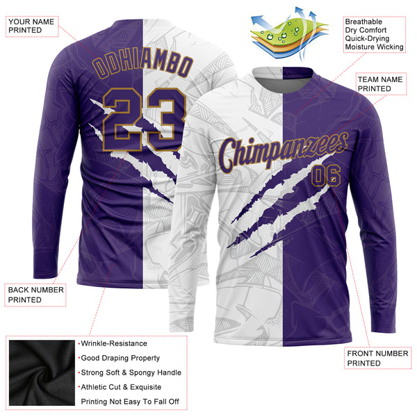 Custom Long-sleeve Basketball Shirt With Name & Number Long 