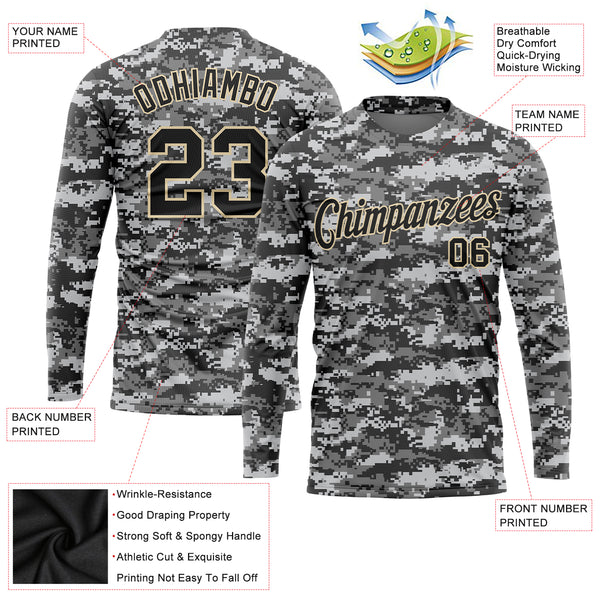 Cheap Custom Camo Olive-Cream Salute To Service Performance T