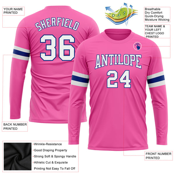  Custom Name Team Name Number Pink White-Royal