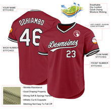 Charger l&#39;image dans la galerie, Custom Maroon White-Black Authentic Throwback Baseball Jersey
