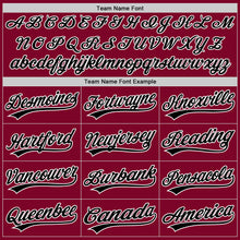 Load image into Gallery viewer, Custom Maroon Black-White Authentic Throwback Baseball Jersey
