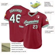 Charger l&#39;image dans la galerie, Custom Maroon White-Kelly Green Authentic Throwback Baseball Jersey
