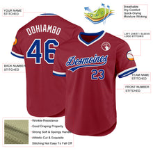 Load image into Gallery viewer, Custom Maroon Royal-White Authentic Throwback Baseball Jersey
