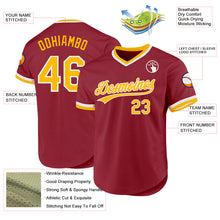 Laden Sie das Bild in den Galerie-Viewer, Custom Maroon Gold-White Authentic Throwback Baseball Jersey
