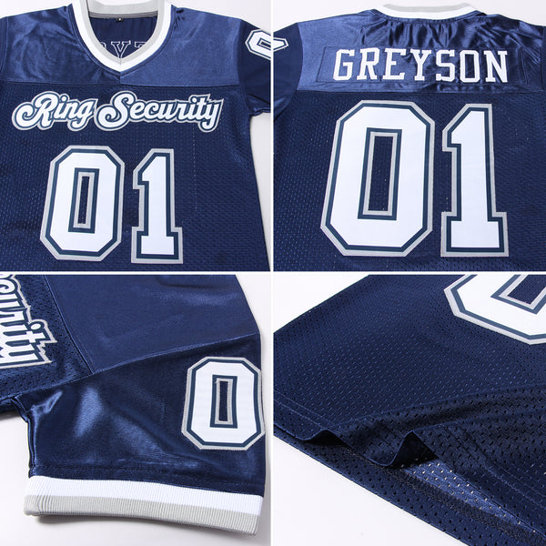 Cheap Custom Gray Black-White Mesh Authentic Football Jersey Free Shipping  – CustomJerseysPro