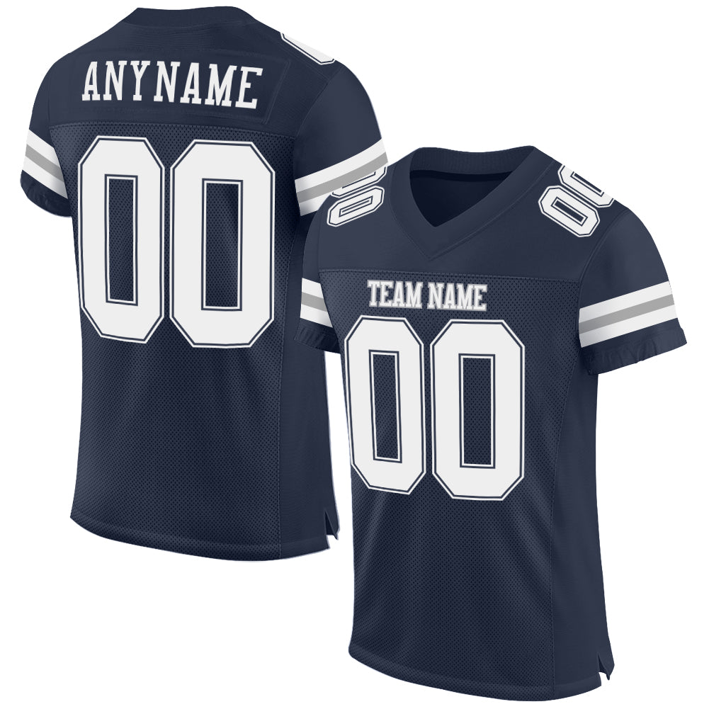 Customized Navy Blue Team Color Stitched Jersey, Men's Dallas