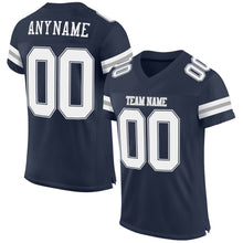 Laden Sie das Bild in den Galerie-Viewer, Custom Navy White-Gray Mesh Authentic Football Jersey
