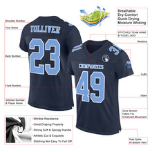 Загрузить изображение в средство просмотра галереи, Custom Navy Light Blue-White Mesh Authentic Football Jersey
