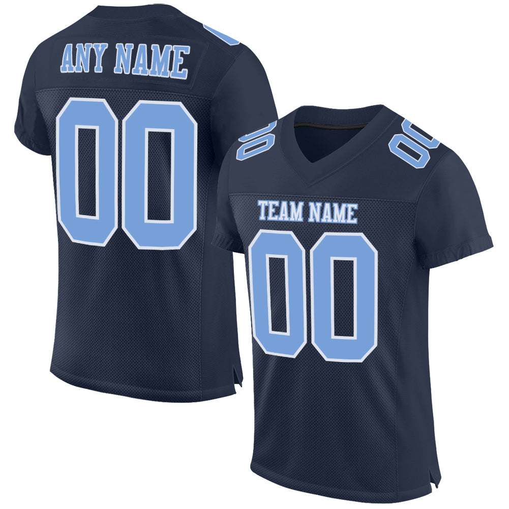 Baby blue best sale football jersey