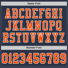 Загрузить изображение в средство просмотра галереи, Custom Navy Orange-White Mesh Authentic Football Jersey
