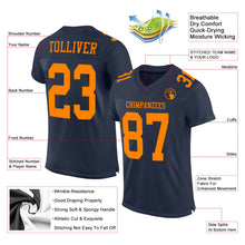 Загрузить изображение в средство просмотра галереи, Custom Navy Bay Orange Mesh Authentic Football Jersey
