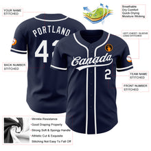 Load image into Gallery viewer, Custom Navy White Authentic Baseball Jersey
