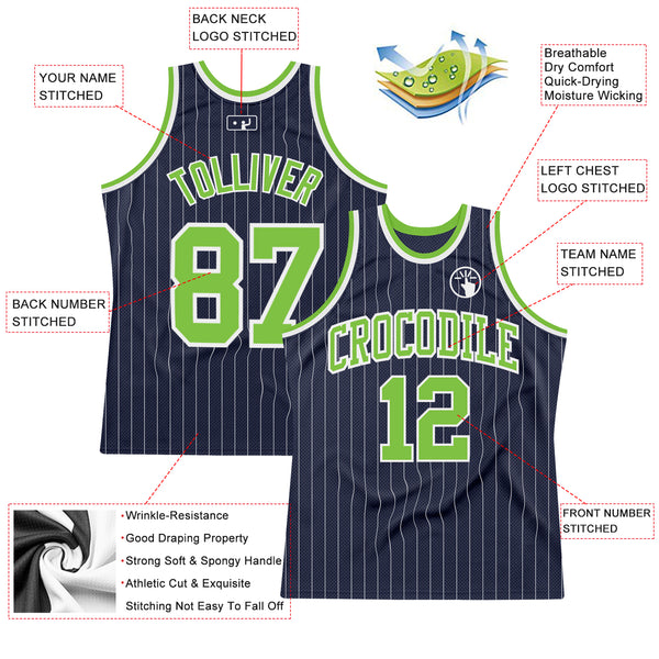 Cheap Custom Neon Green Neon Green-Navy Authentic Basketball Jersey Free  Shipping – CustomJerseysPro