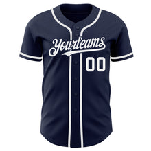 Charger l&#39;image dans la galerie, Custom Navy White Authentic Baseball Jersey
