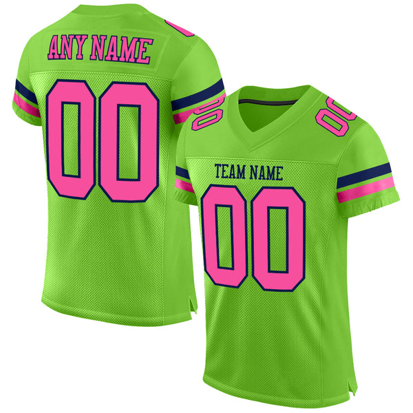 Cheap Custom Pink White-Royal Mesh Authentic Football Jersey Free Shipping  – CustomJerseysPro