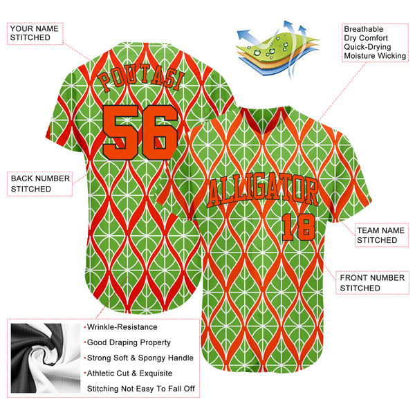 Cheap Custom Black Neon Green-White 3D Pattern Design Authentic Baseball  Jersey Free Shipping – CustomJerseysPro