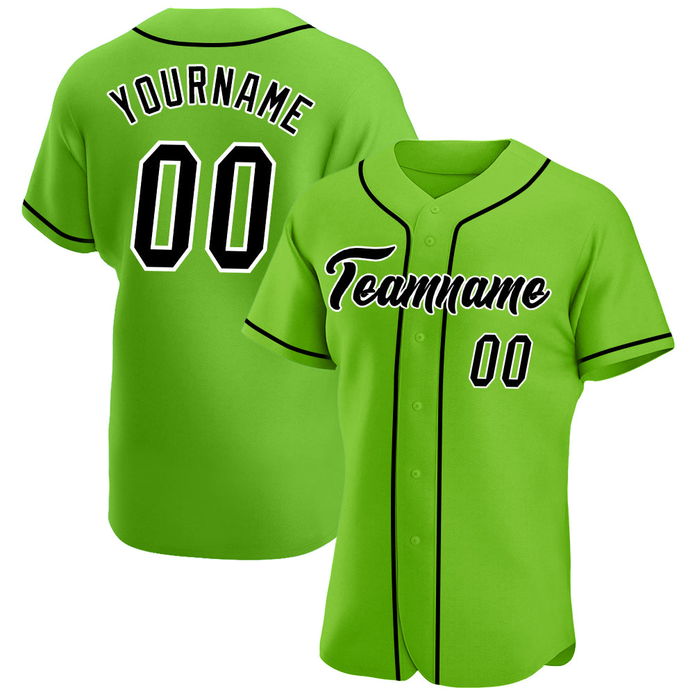 Cheap Custom Neon Green Purple-White Authentic Baseball Jersey Free  Shipping – CustomJerseysPro