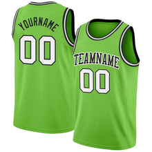 Загрузить изображение в средство просмотра галереи, Custom Neon Green White-Black Authentic Basketball Jersey
