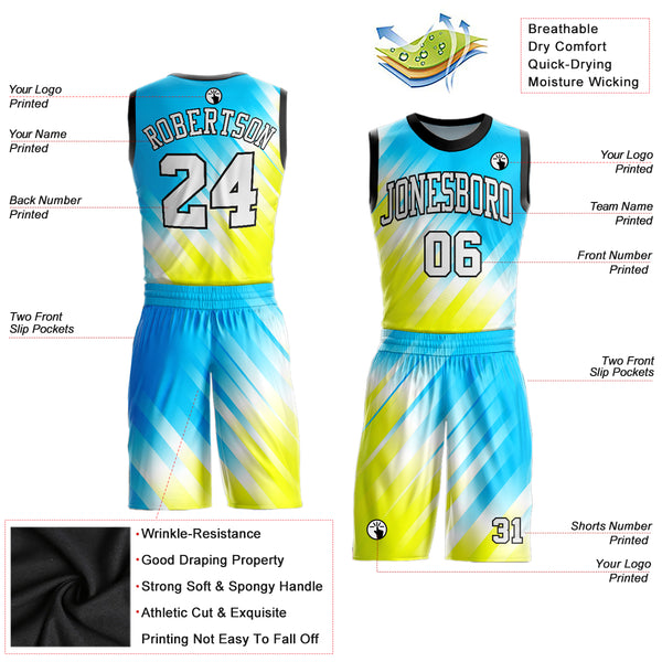 Cheap Custom Light Blue Light Blue-Green Round Neck Sublimation Basketball  Suit Jersey Free Shipping – CustomJerseysPro