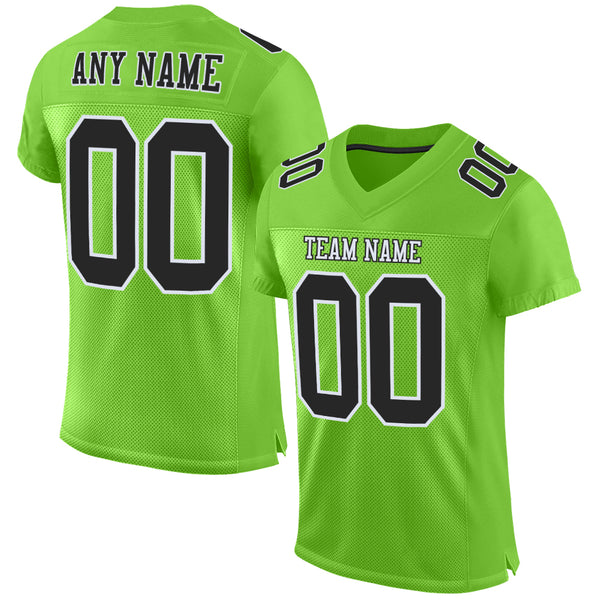 Cheap Custom White Kelly Green Mesh Authentic Throwback Football Jersey  Free Shipping – CustomJerseysPro