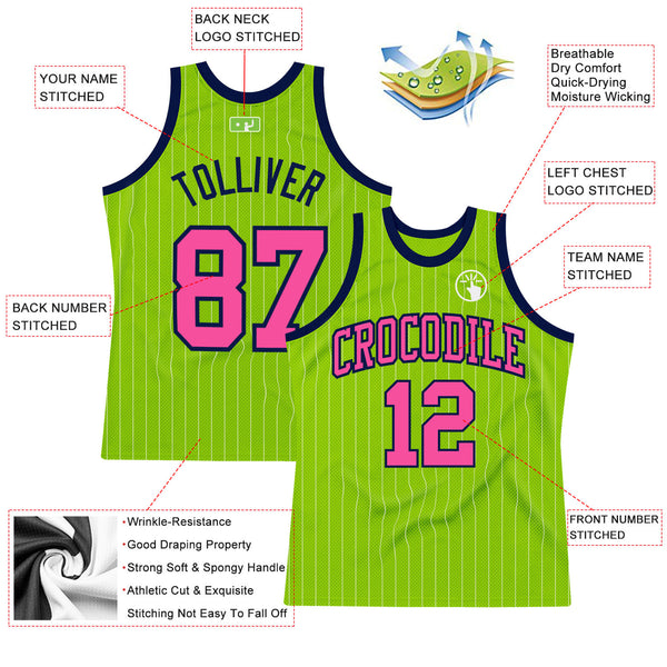  Custom Basketball Jersey, Basketball Shirts for Men, Basketball  Jerseys, Basketball Jersey for Women, Custom Neon Green White Pinstripe  Pink-Navy Basketball Jersey, Basketball Team Gifts : Clothing, Shoes &  Jewelry