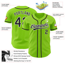 Загрузить изображение в средство просмотра галереи, Custom Neon Green Black-White Authentic Baseball Jersey
