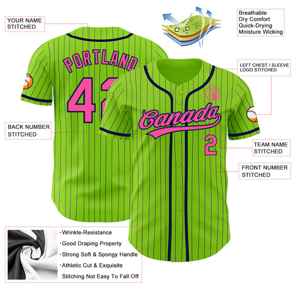 Cheap Custom Navy Light Blue Pinstripe Pink Authentic Baseball Jersey Free  Shipping – CustomJerseysPro