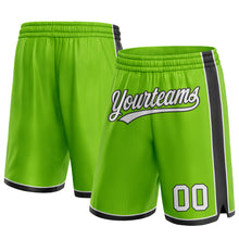 Laden Sie das Bild in den Galerie-Viewer, Custom Neon Green White-Black Authentic Basketball Shorts
