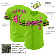 Laden Sie das Bild in den Galerie-Viewer, Custom Neon Green Pink-Black Authentic Baseball Jersey
