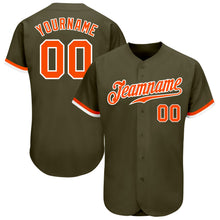 Загрузить изображение в средство просмотра галереи, Custom Olive Orange-White Authentic Salute To Service Baseball Jersey
