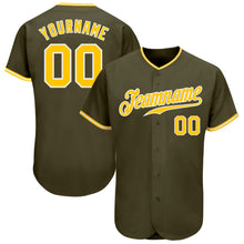 Charger l&#39;image dans la galerie, Custom Olive Gold-White Authentic Salute To Service Baseball Jersey
