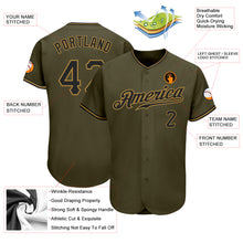 Charger l&#39;image dans la galerie, Custom Olive Black-Old Gold Authentic Salute To Service Baseball Jersey
