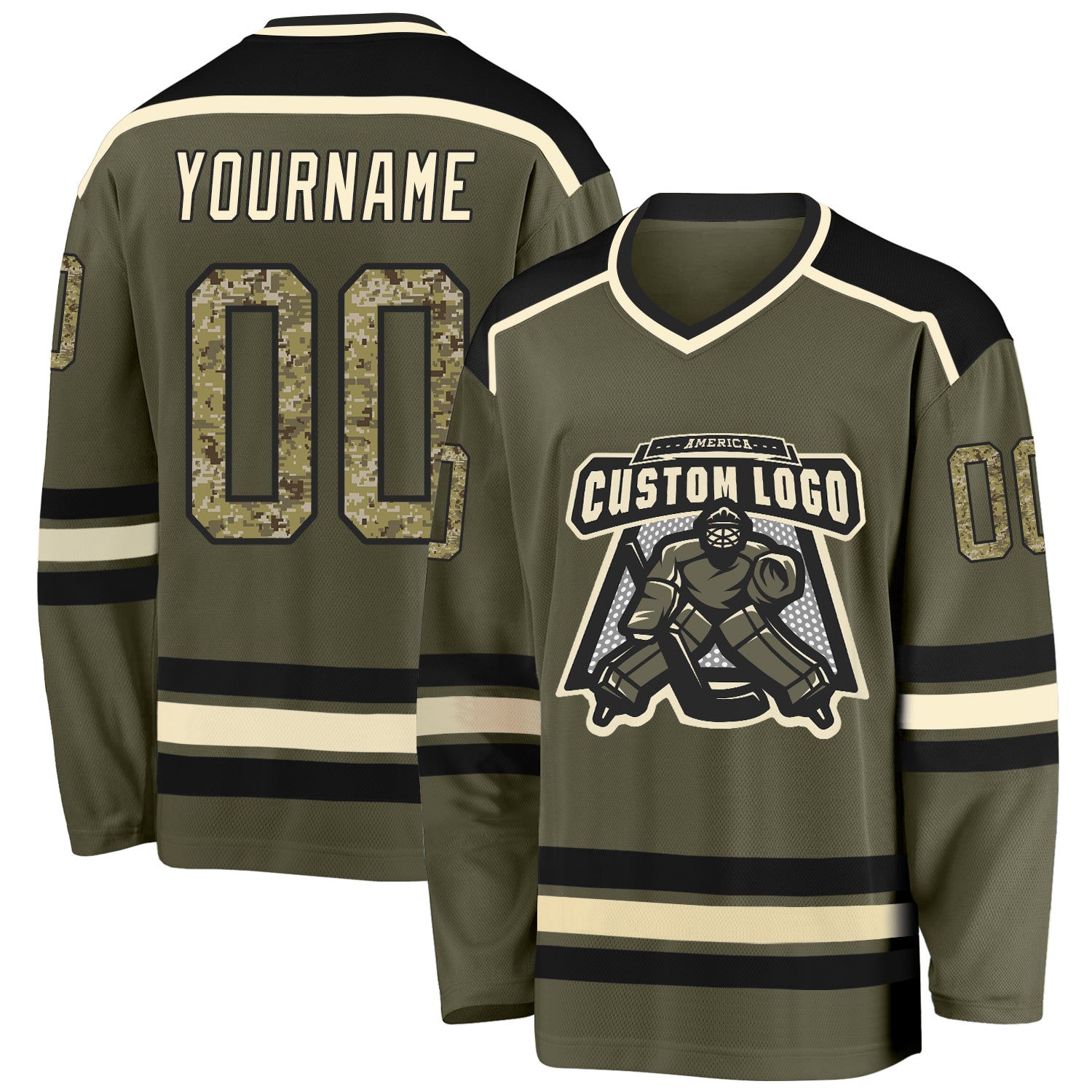 Custom Hockey Jerseys with a Nationals Twill Logo
