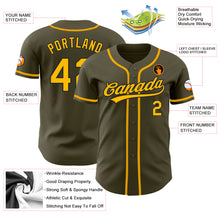 Загрузить изображение в средство просмотра галереи, Custom Olive Gold-Black Authentic Salute To Service Baseball Jersey
