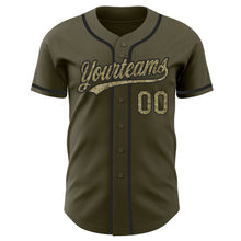 Charger l&#39;image dans la galerie, Custom Olive Camo-Black Authentic Salute To Service Baseball Jersey
