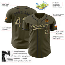 Charger l&#39;image dans la galerie, Custom Olive Camo-Black Authentic Salute To Service Baseball Jersey
