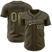 Charger l&#39;image dans la galerie, Custom Olive Camo-Black Authentic Salute To Service Baseball Jersey
