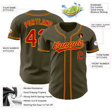 Load image into Gallery viewer, Custom Olive Red-Gold Authentic Salute To Service Baseball Jersey
