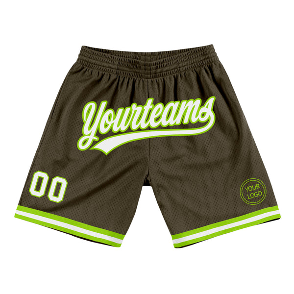 Green and white basketball clearance shorts