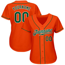 Загрузить изображение в средство просмотра галереи, Custom Orange Kelly Green-White Authentic Baseball Jersey
