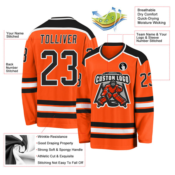 Cheap Custom Blue Black-White Hockey Jersey Free Shipping – CustomJerseysPro