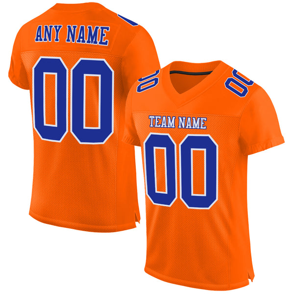 Cheap Custom Powder Blue Orange-Royal Mesh Authentic Football Jersey Free  Shipping – CustomJerseysPro