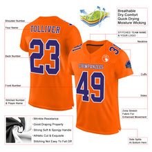 Загрузить изображение в средство просмотра галереи, Custom Orange Purple-White Mesh Authentic Football Jersey
