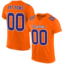 Загрузить изображение в средство просмотра галереи, Custom Orange Purple-White Mesh Authentic Football Jersey
