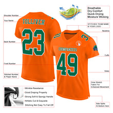 Загрузить изображение в средство просмотра галереи, Custom Orange Kelly Green-White Mesh Authentic Football Jersey
