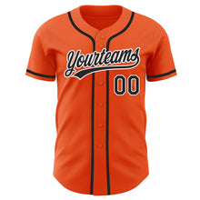 Загрузить изображение в средство просмотра галереи, Custom Orange Black-White Authentic Baseball Jersey
