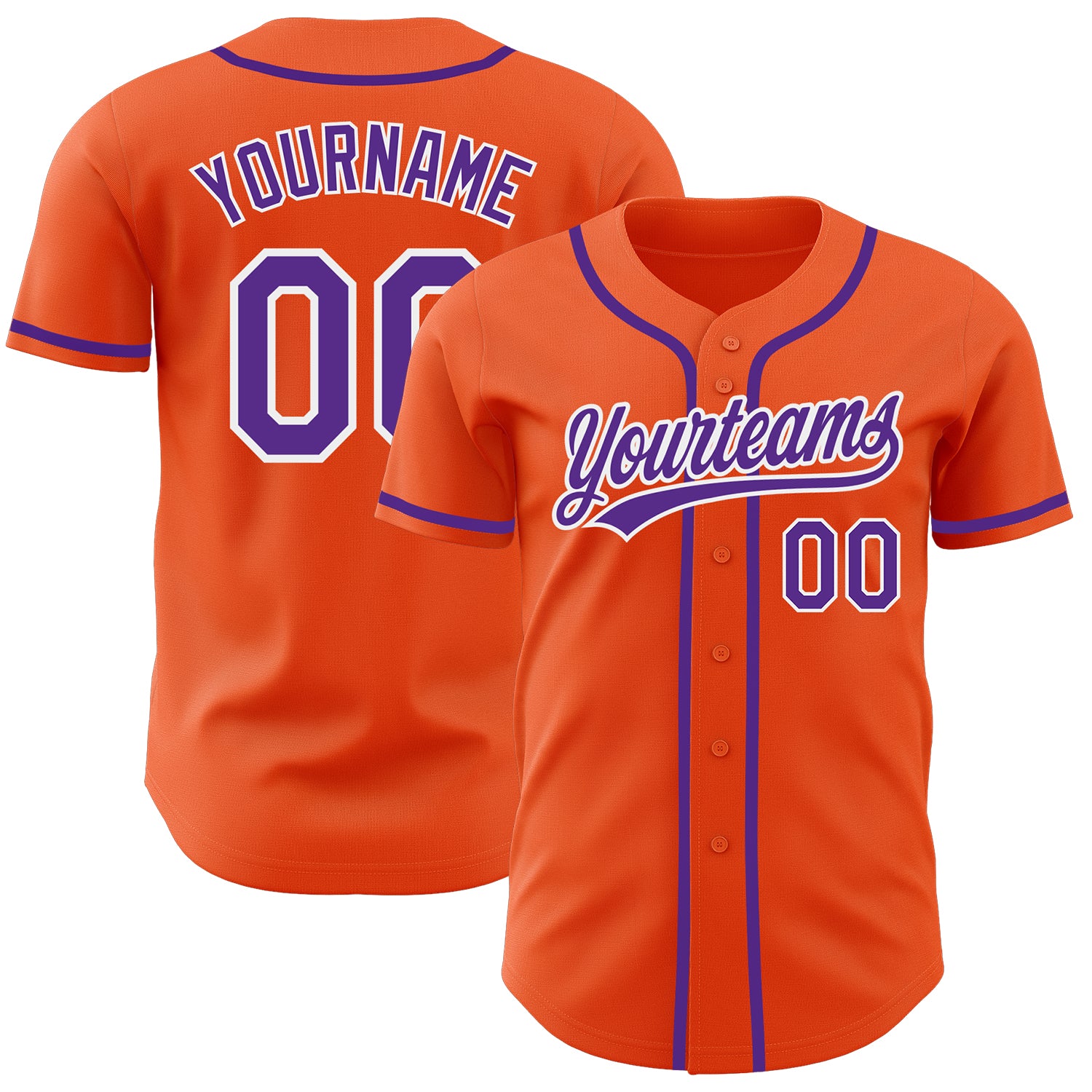 Personalized NFL Denver Broncos Baseball Orange Customized Jersey