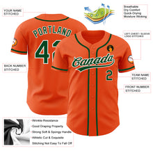 Загрузить изображение в средство просмотра галереи, Custom Orange Green-White Authentic Baseball Jersey
