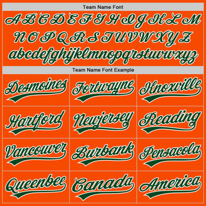 Custom Orange Green-White Authentic Baseball Jersey